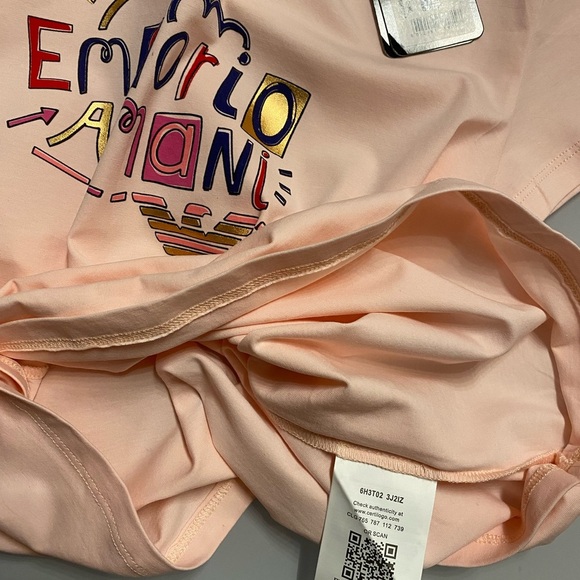 Emporio Armani teen girls pink t-shirt - Picture 7 of 10